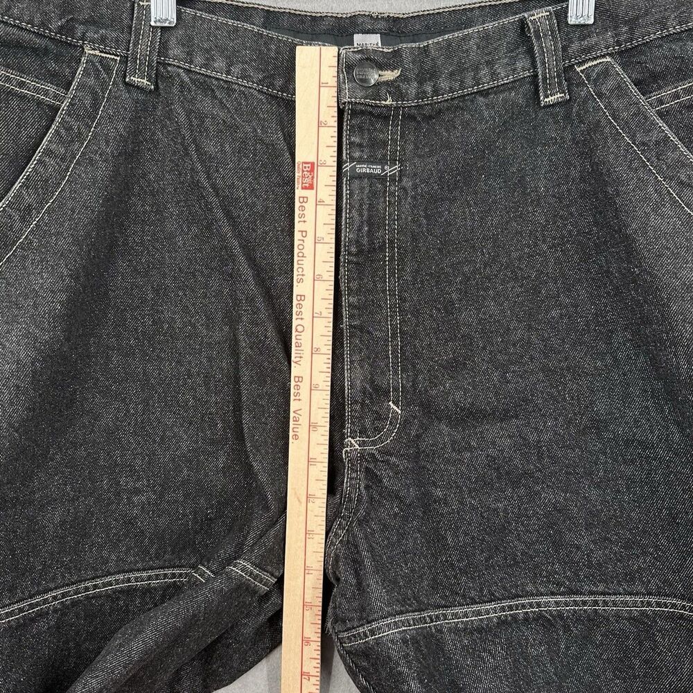 Marithe Francois Girbaud Cargo Jorts Mens 44 Black Denim Baggy Utility 90s Y2K - Picture 8 of 10